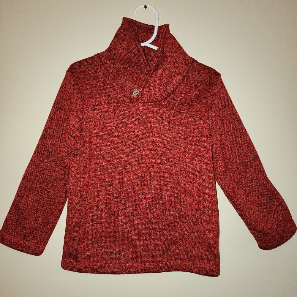 Jumping Beans Boy Red and Black Marled Sweater 3T Turtleneck